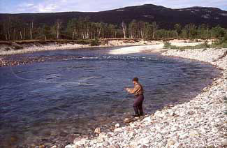 Foto Per Brännström Flugfiskare i Börsälv.