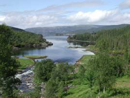 View from the cabin at Sagmestereidet