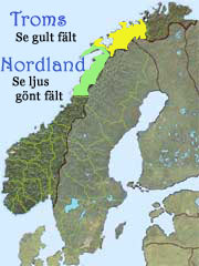 Fylkena Nordland och Troms.