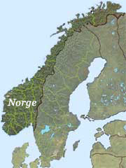 Norge visas i mörkare grönt.