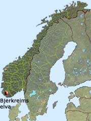 Här ligger Bjerkreimselva