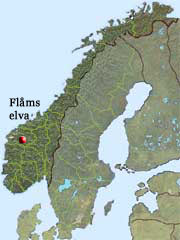 Här vid Aurland rinner Flåmselva.