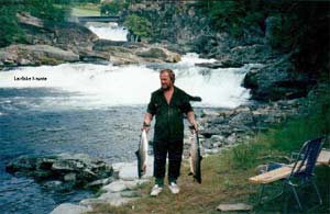 Ronny Lööf with the day's catch.