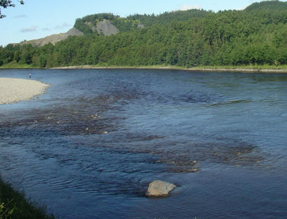 Verdalselva with fishermen.