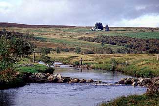 River Brora vid Sutherlands östkust.