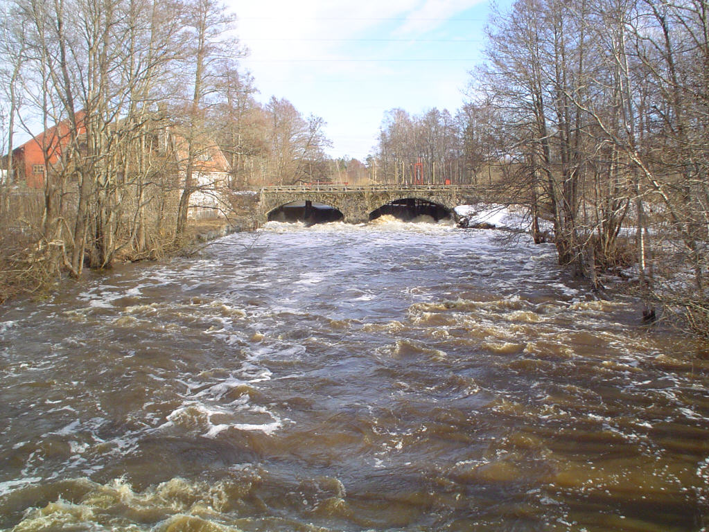 A lot of water in the stream in spring, when the ice melts. Photo: Göran Mattsson