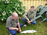 Lax 5,5 kg tagen av Jan Hansen från Danmark fiske gäst hos Lovikka fishing juli 2005