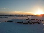 Torneälv vid Lovikka, har tillfällig paus i laxfisket.
bild från Fredrik M Skaulu