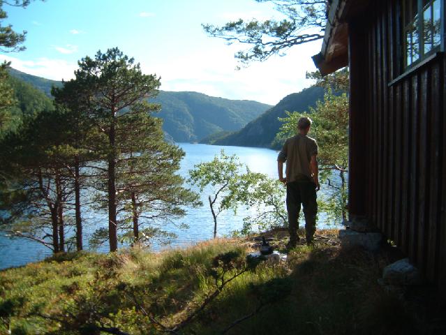 Utsikt fra Øvereid-stugan