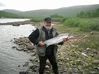 Tanastorlax 9,0 Kg spinfanget af H.C. Andersen