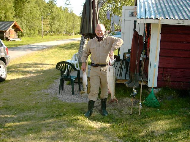 Trods mycket dårligt fiske i TANA 2005 blev der fanget lax på Levajok Fjellstue Fiskecamp.