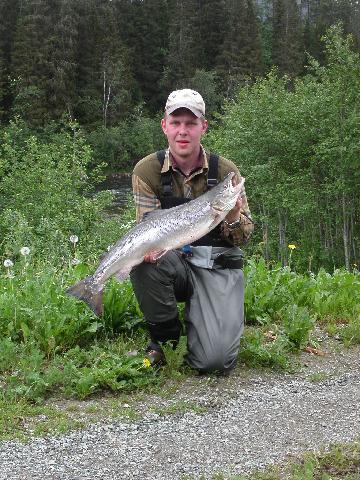 Tony Lundh, lax 5,6 kg tagen på Lo den 19/6-06